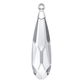 Swarovski 6533 Raindrop Pendant 23mm Rhodium/Crystal (24 Pieces) 